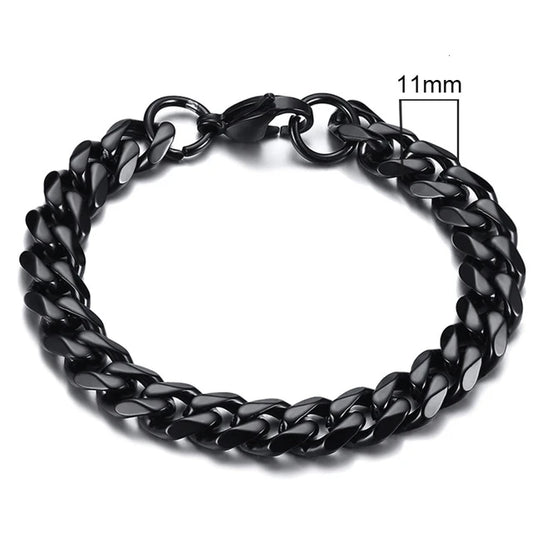 Pulsera Cubana 11mm Negra